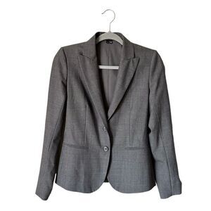 Theory Wool Gray Blazer Jacket Slim Fit Size 0